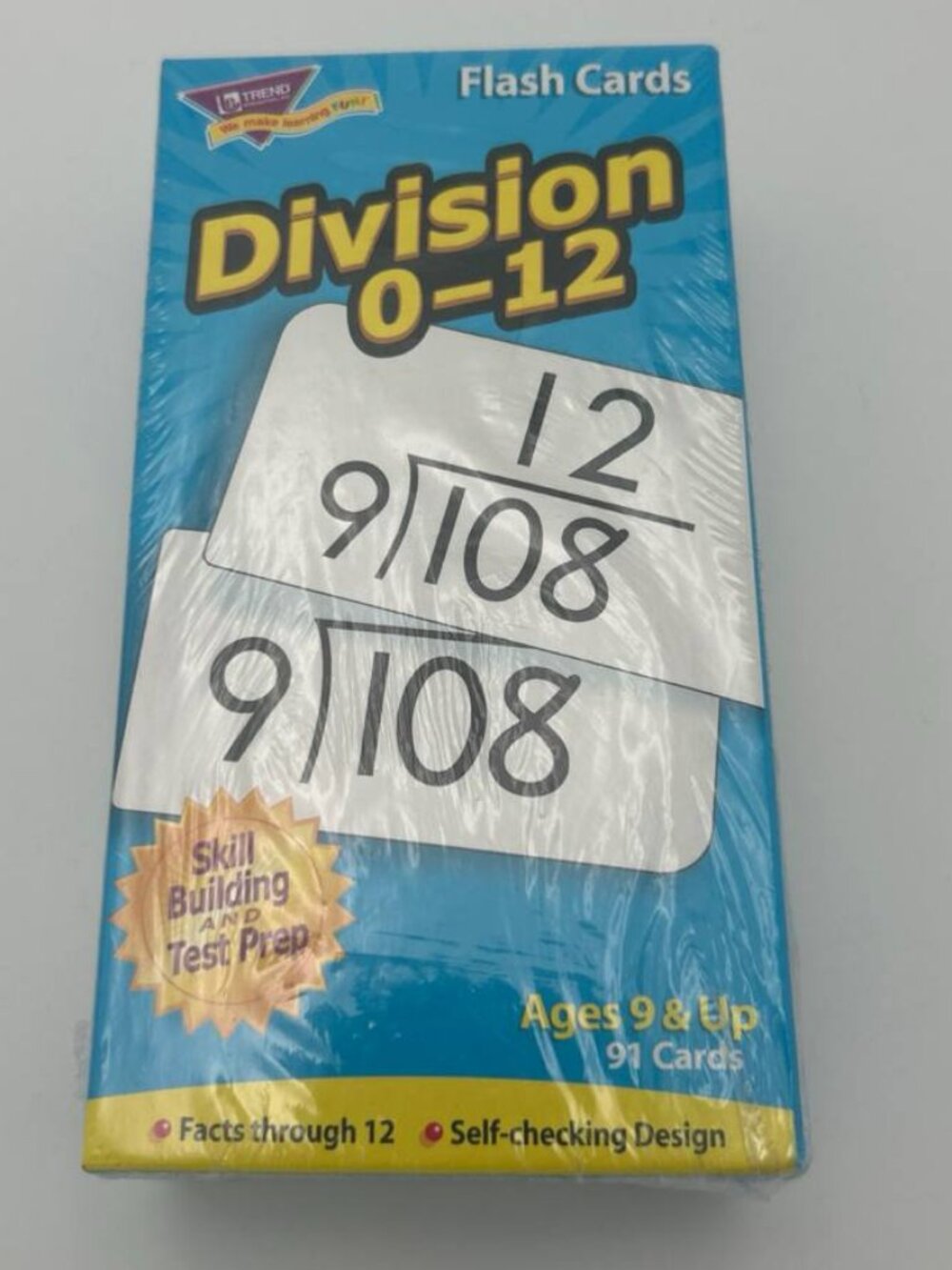 SEALED TREND Division 0-12 Math Flash Cards 91 Pack Test Prep